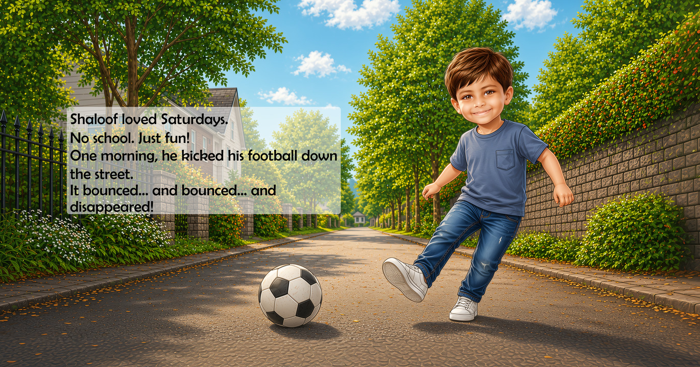 The Runaway Football personalised book cover